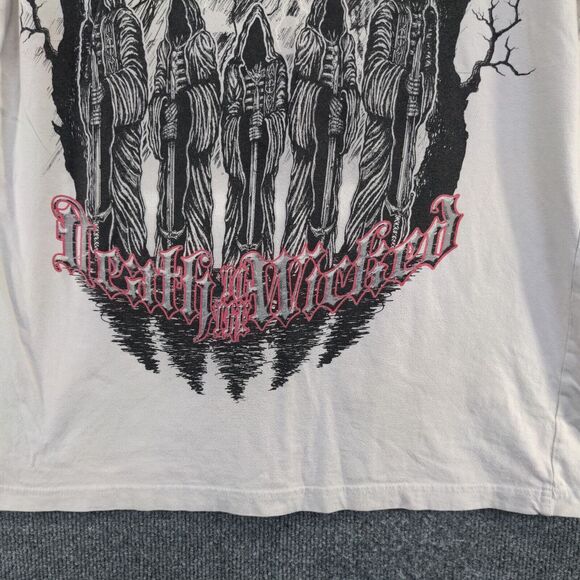 Anvil Men's Virtus Death Wicked T-Shirt Gray Large Skull Grim Reaper Graphic - Picture 10 of 16